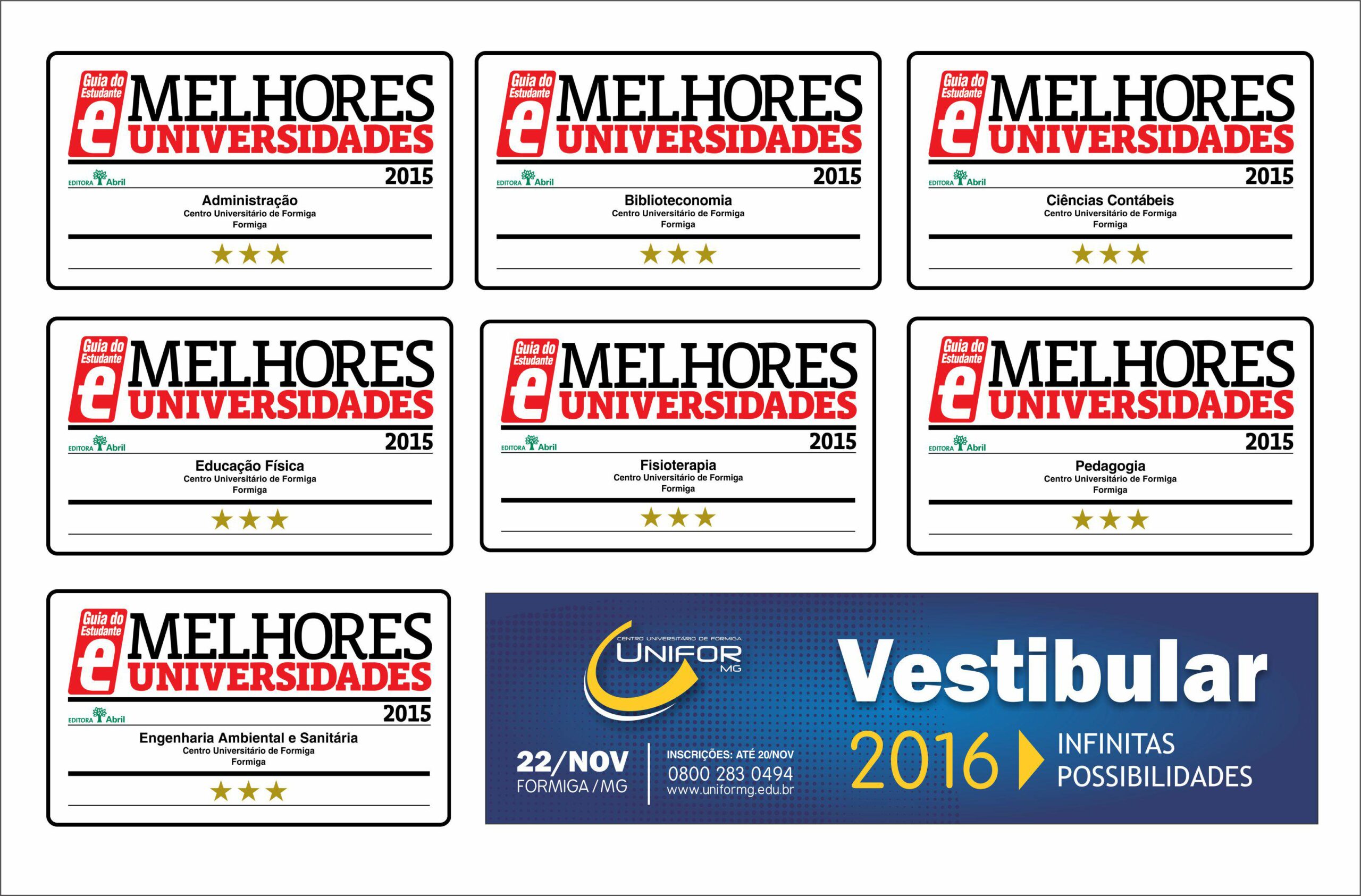 Cursos do UNIFOR-MG estão entre os melhores do país e recebem “Selo de Estrelas” do Guia do Estudante