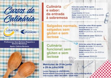 Inscrições para cursos de culinária terminam no dia 29 de julho