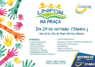 UNIFOR na Praça ocorre neste sábado em Formiga