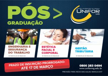 Inscrições prorrogadas para os cursos de pós-graduação