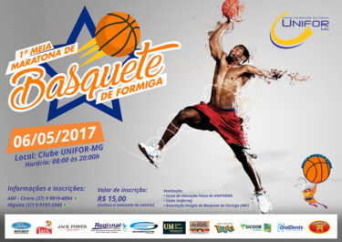 Primeira Meia Maratona de Basquete de Formiga será realizada no Clube UNIFOR-MG