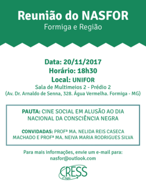 NASFOR promoverá evento em alusão ao Dia da Consciência Negra