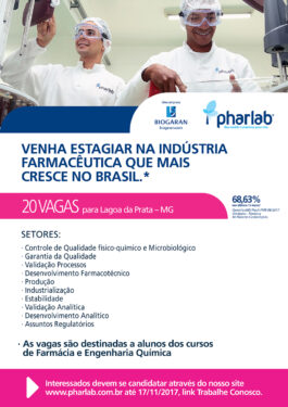 Pharlab oferece estágio para Engenheiro Químico