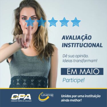 ATENÇÃO ALUNOS: AVALIAÇÃO INSTITUCIONAL SERÁ EM MAIO