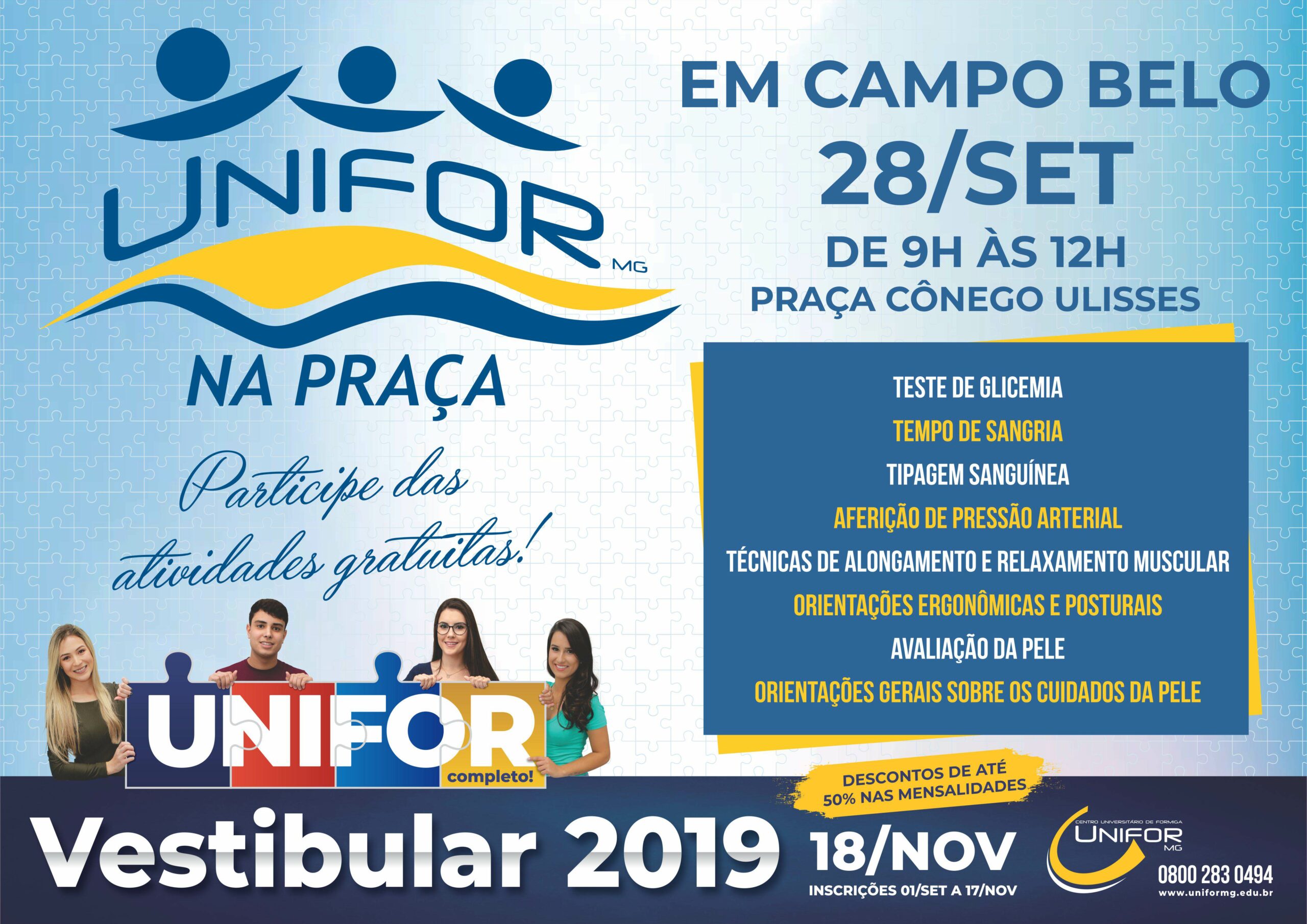 ANIVERSÁRIO DE CAMPO BELO: POPULAÇÃO SERÁ PRESENTEADA COM UNIFOR NA PRAÇA
