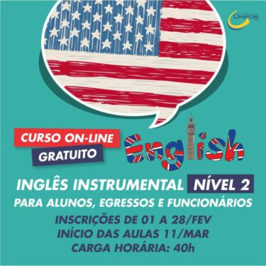 UNIFOR-MG OFERECE CURSO DE INGLÊS INSTRUMENTAL GRATUITO NÍVEL 2 PARA ALUNOS, EGRESSOS E FUNCIONÁRIOS