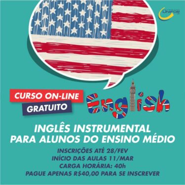 UNIFOR-MG OFERECE CURSO DE INGLÊS ON-LINE GRATUITO PARA ALUNOS DO ENSINO MÉDIO