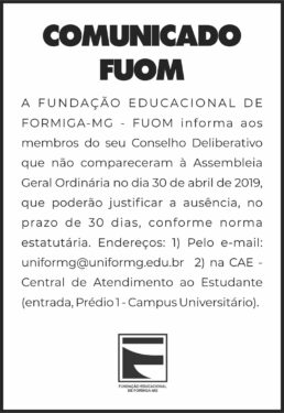 FUOM: 30 DE MAIO É O ÚLTIMO DIA PARA JUSTIFICAR AUSÊNCIA NA ASSEMBLEIA