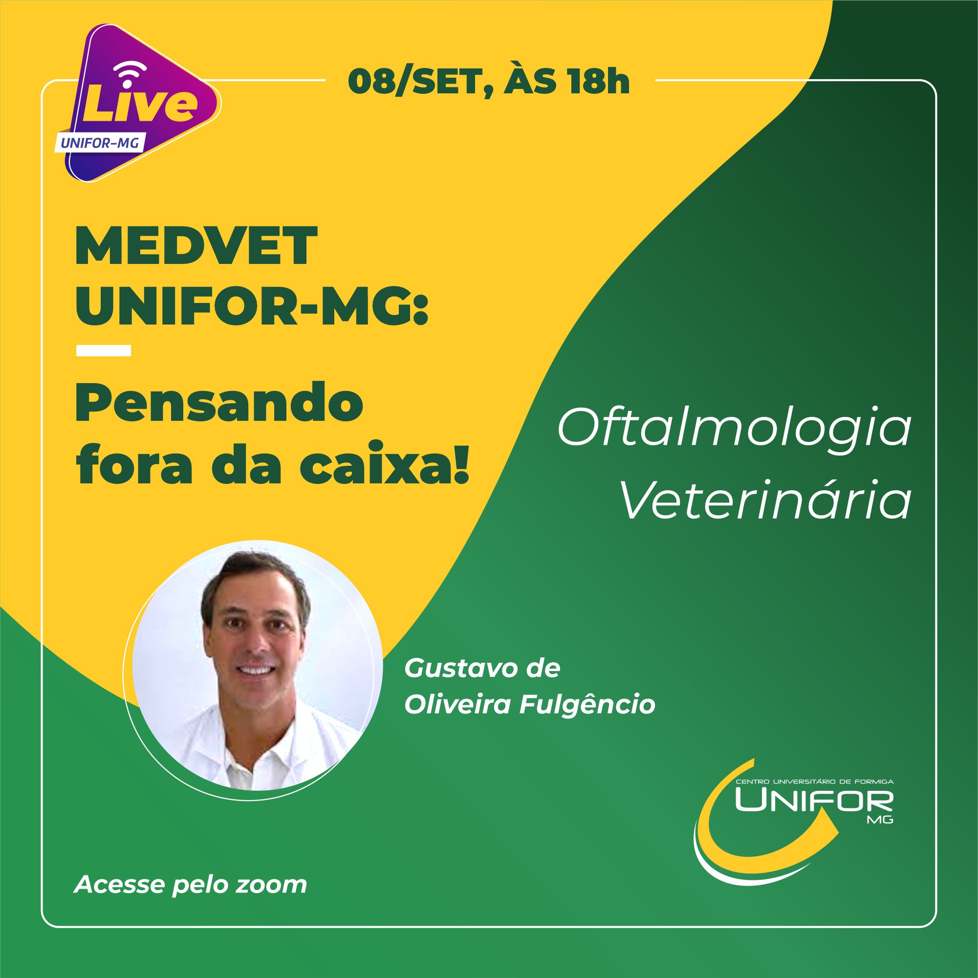 UNIFOR-MG PROMOVERÁ LIVE SOBRE OFTALMOLOGIA VETERINÁRIA
