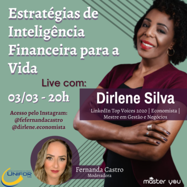 UNIFOR-MG PROMOVERÁ A LIVE “ESTRATÉGIAS DE INTELIGÊNCIA FINANCEIRA PARA A VIDA”