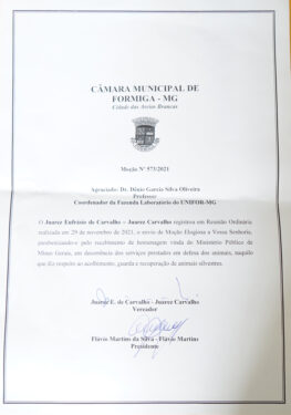 COORDENADOR DA FAZENDA RECEBE MOÇÃO ELOGIOSA