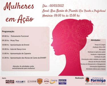 EVENTO HOMENAGEARÁ AS MULHERES