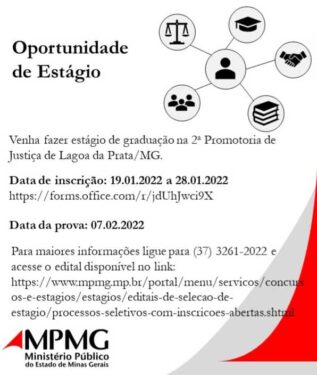 OPORTUNIDADE DE ESTÁGIO