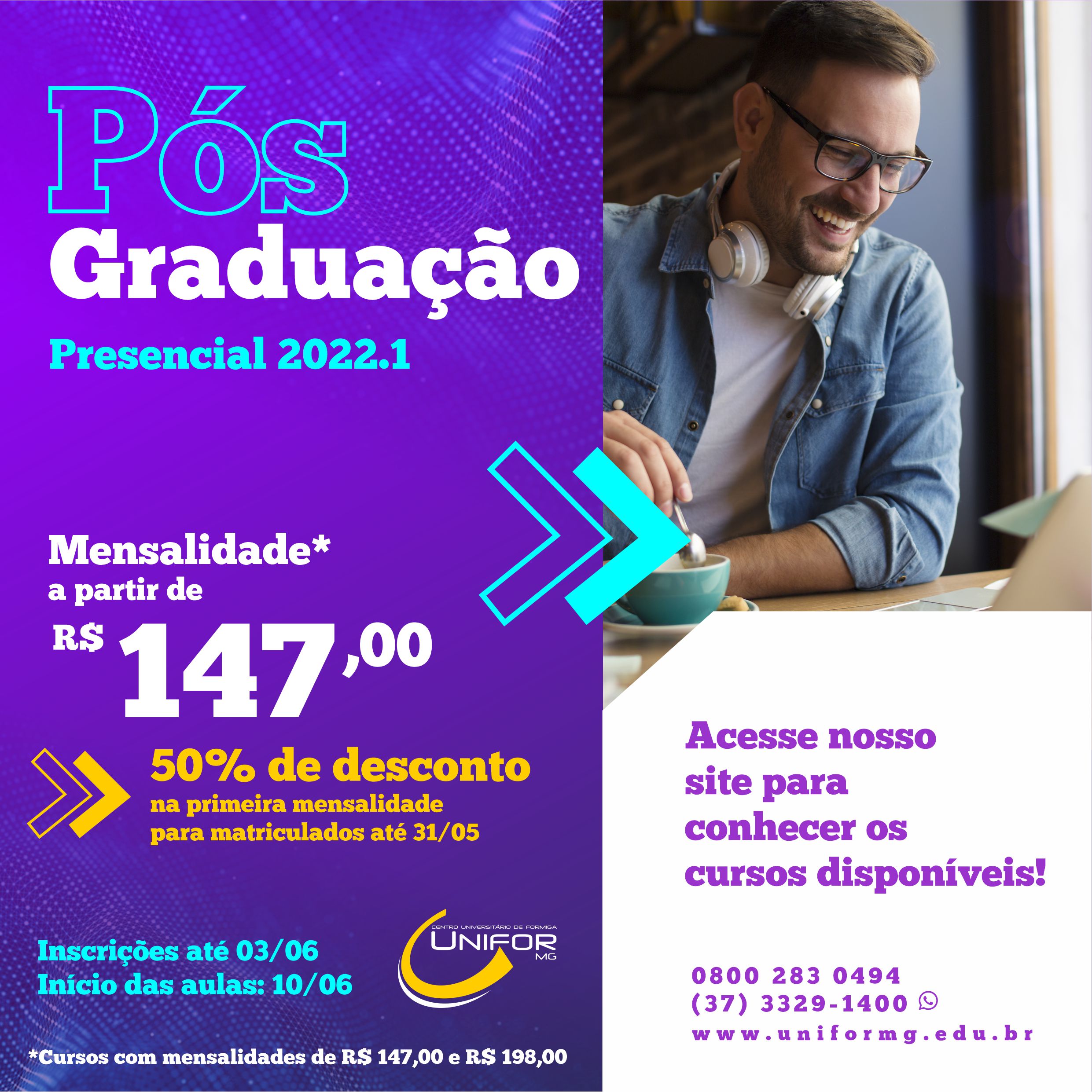 PÓS-GRADUAÇÃO UNIFOR-MG – CONHEÇA OS NOVOS CURSOS