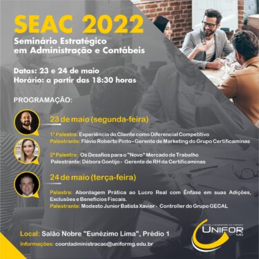 UNIFOR-MG REALIZA SEMINÁRIO ESTRATÉGICO EM ADMINISTRAÇÃO E CONTÁBEIS