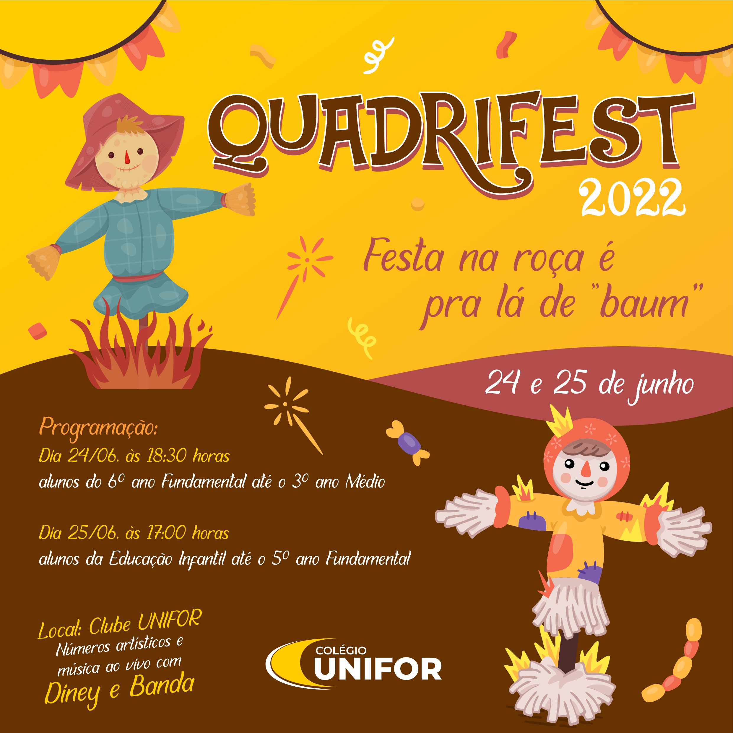 “FESTA NA ROÇA” SERÁ O TEMA DA QUADRIFEST 2022