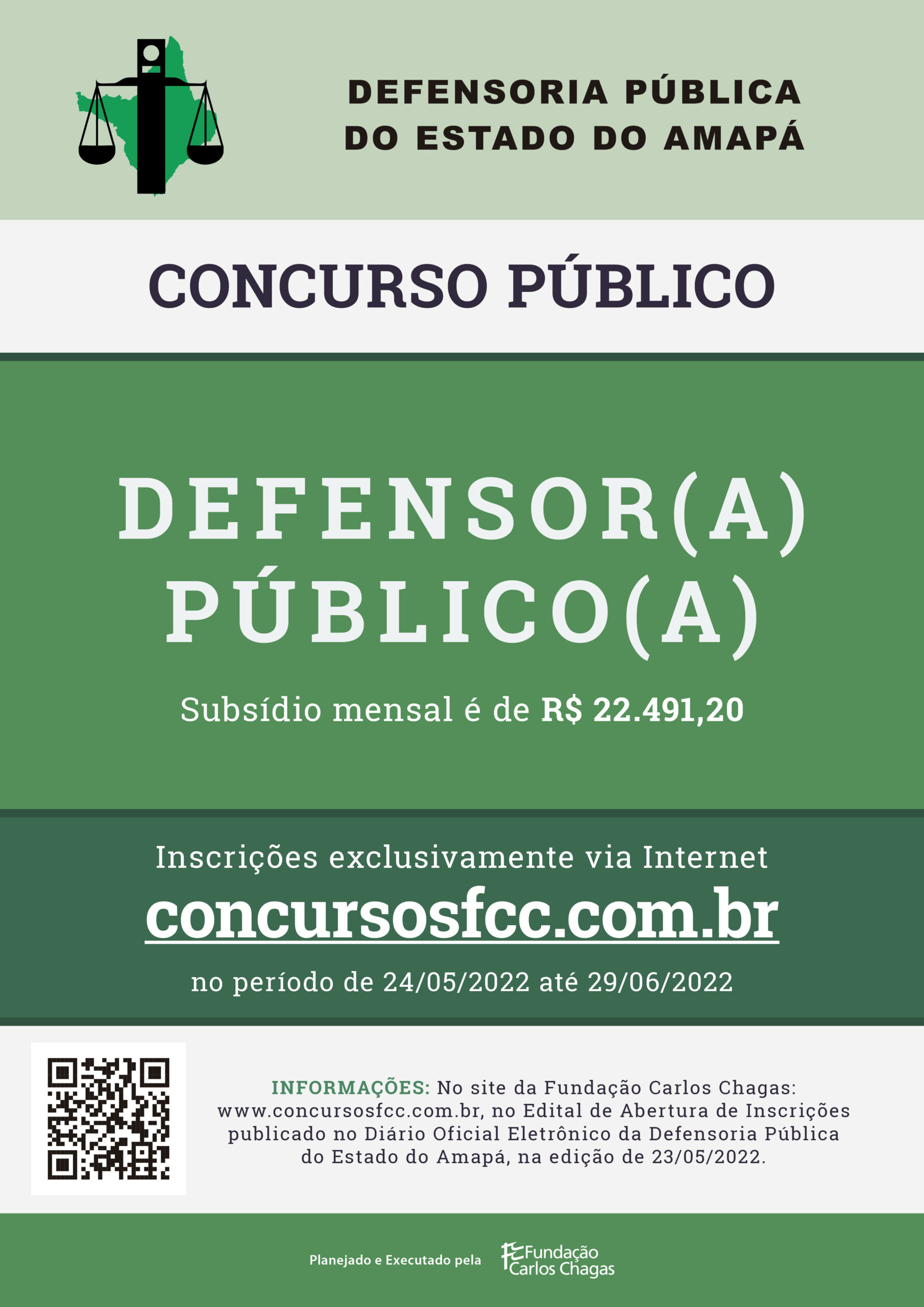 ÚLTIMOS DIAS PARA INSCRIÇÃO NO CONCURSO PARA DEFENSOR PÚBLICO DO AMAPÁ