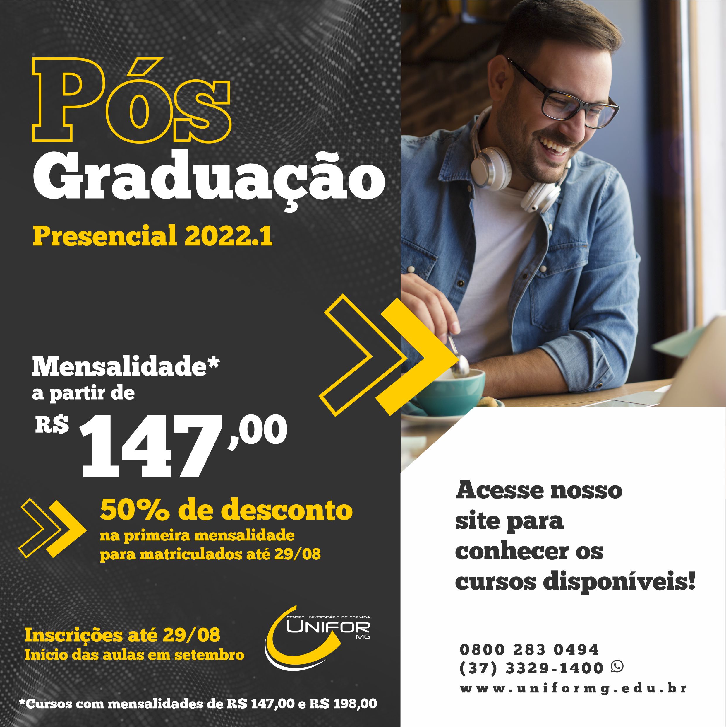 INSCRIÇÕES PRORROGADAS PARA OS CURSOS DE PÓS-GRADUAÇÃO