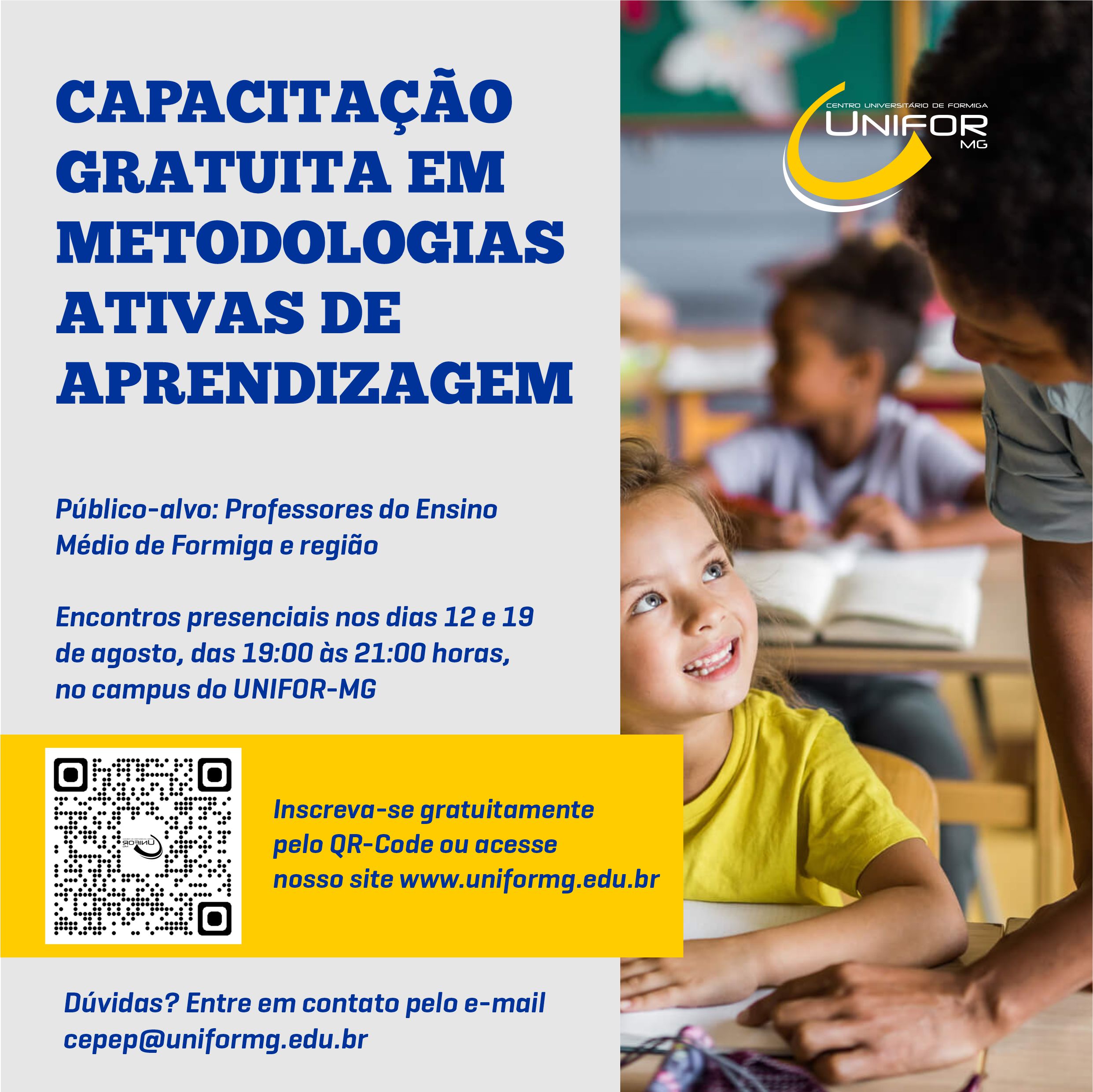 PARTICIPE DA CAPACITAÇÃO EM METODOLOGIAS ATIVAS DE APRENDIZAGEM