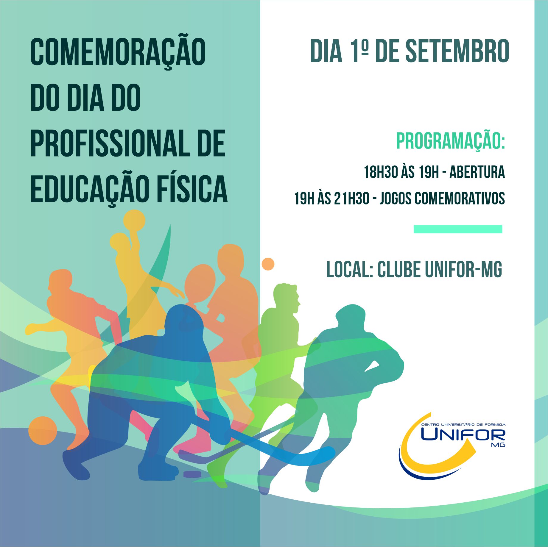 UNIFOR-MG PROMOVERÁ COMEMORAÇÃO DO DIA DO PROFISSIONAL DE EDUCAÇÃO FÍSICA