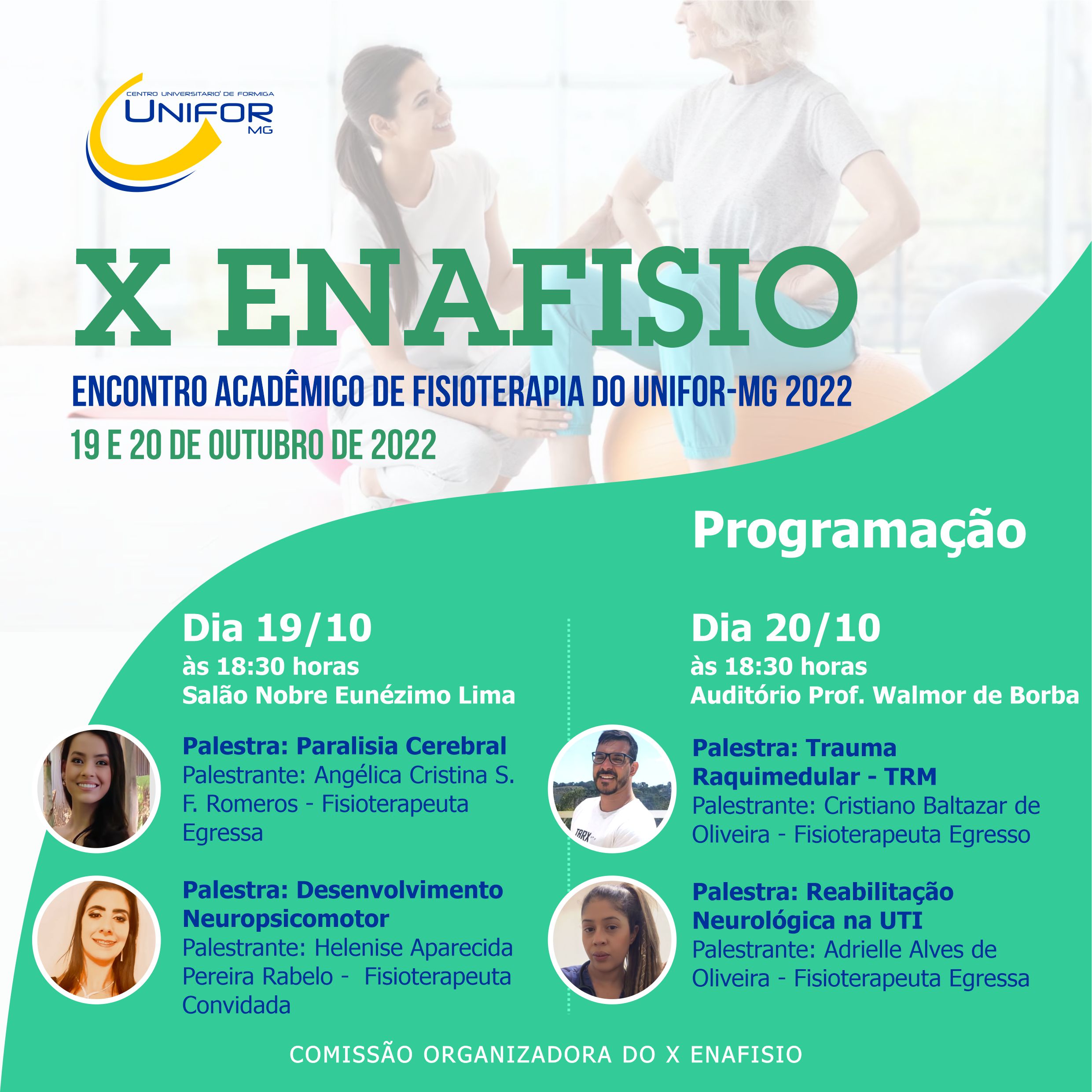 CENTRO UNIVERSITÁRIO DE FORMIGA PROMOVERÁ X ENAFISIO