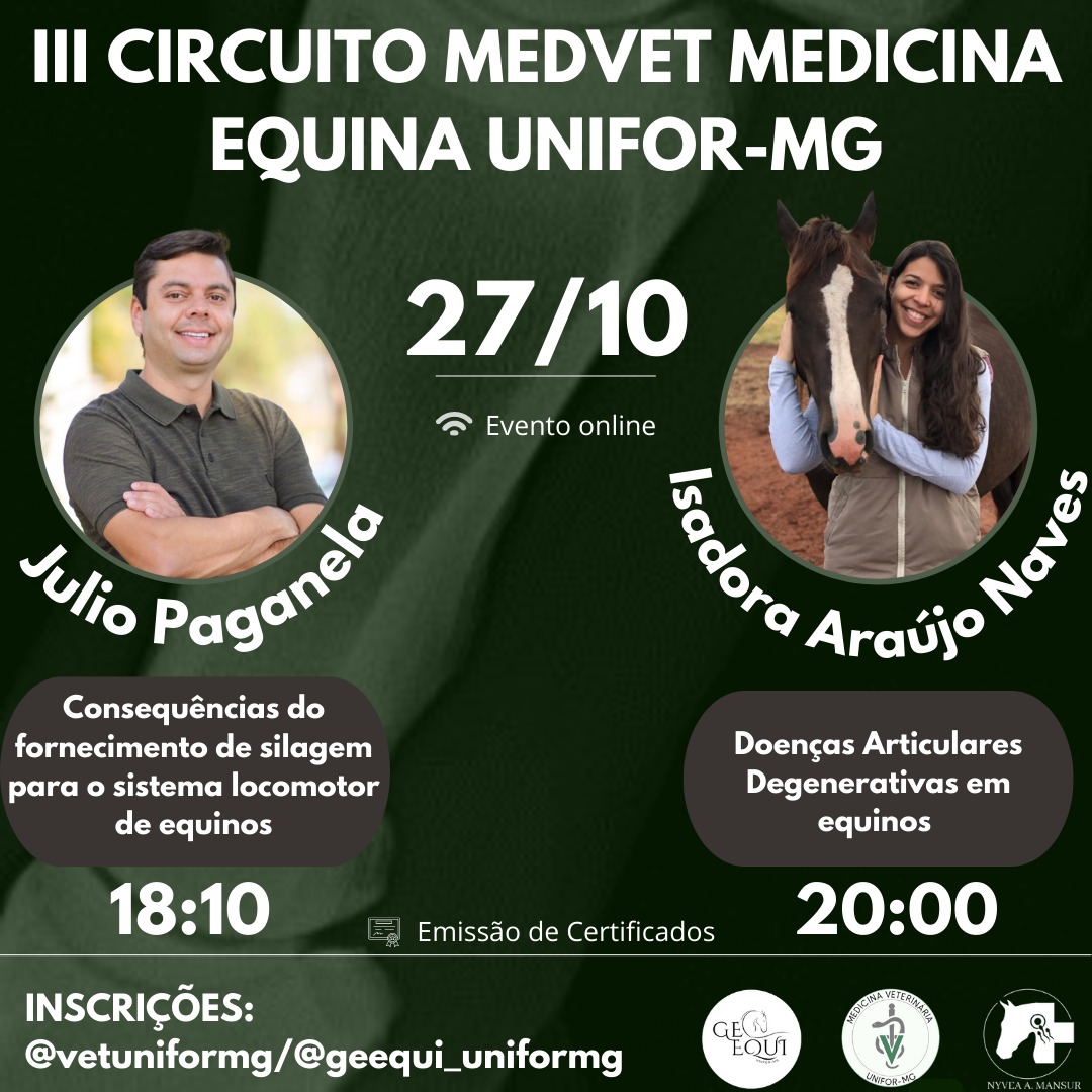 III CIRCUITO ON-LINE MEDVET MEDICINA EQUINA SERÁ SOBRE ORTOPEDIA E PODOLOGIA