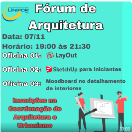 UNIFOR-MG PROMOVERÁ FÓRUM DE ARQUITETURA