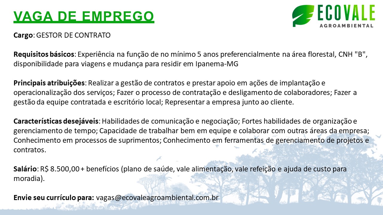 OPORTUNIDADE DE EMPREGO