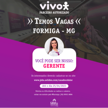 OPORTUNIDADE DE EMPREGO