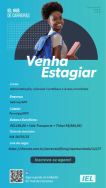 OPORTUNIDADE DE ESTÁGIO PARA ALUNOS DE ADMINISTRAÇÃO, CIÊNCIAS CONTÁBEIS E ÁREAS CORRELATAS