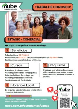 INSCRIÇÕES ABERTAS PARA SELEÇÃO DE ESTAGIÁRIO HOME OFFICE