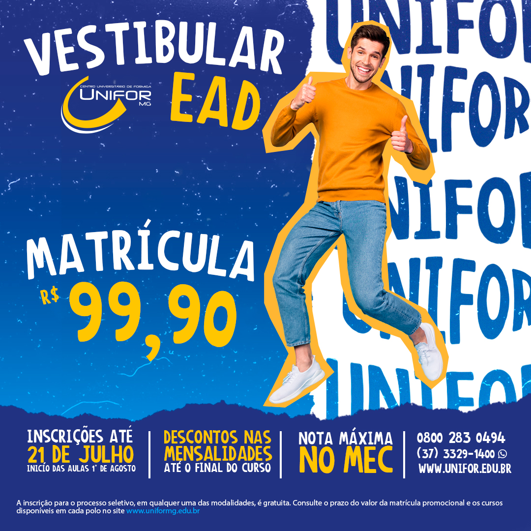 INSCRIÇÕES ABERTAS PARA PRÓXIMAS TURMAS DOS CURSOS EAD