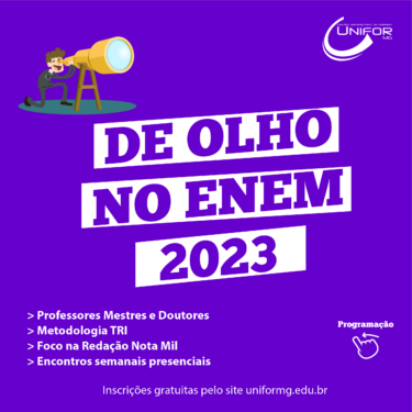 INSCRIÇÕES ABERTAS PARA PROJETO “DE OLHO NO ENEM 2023”