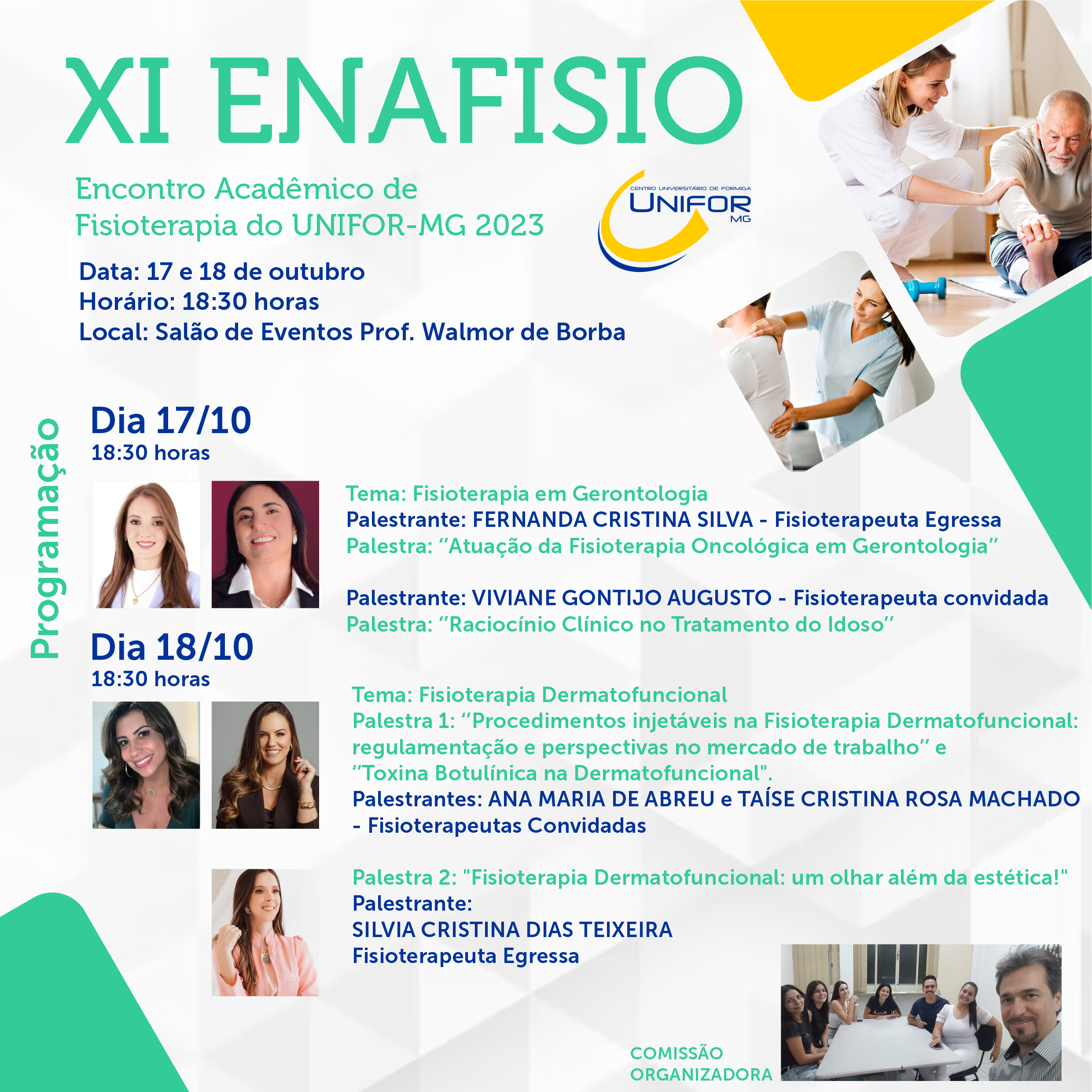 XI ENAFISIO SERÁ REALIZADO NO CENTRO UNIVERSITÁRIO