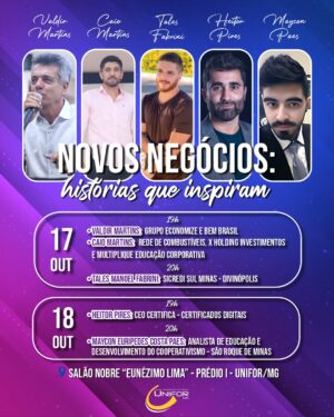 SEMINÁRIOS ESTRATÉGICOS EM ADMINISTRAÇÃO E CONTÁBEIS TERÃO TEMA “NOVOS NEGÓCIOS: HISTÓRIAS QUE INSPIRAM”