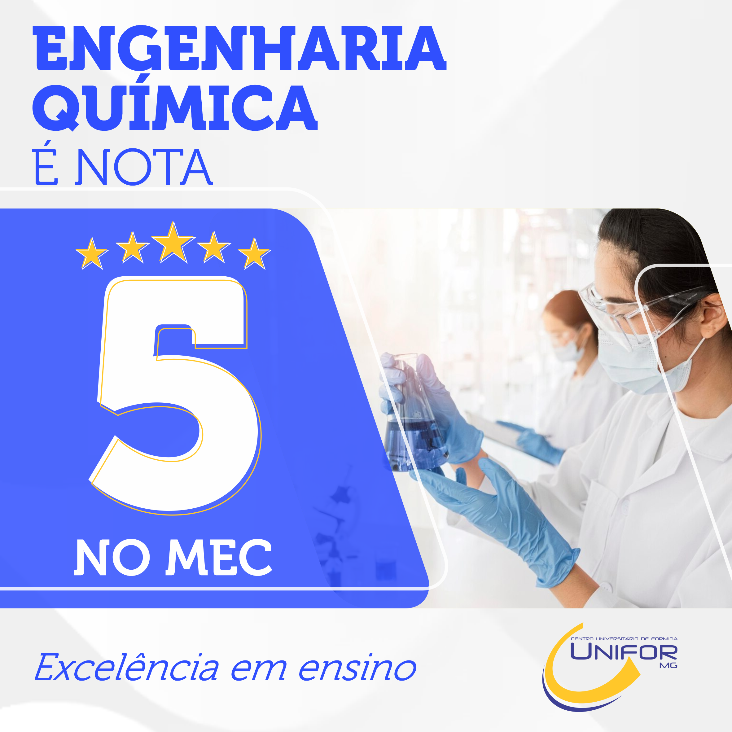 CURSO DE ENGENHARIA QUÍMICA É NOTA 5 NO MEC