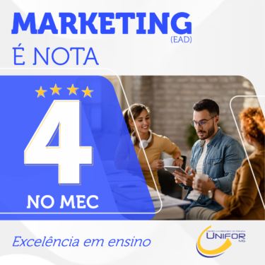 CURSO DE MARKETING (EAD) É NOTA 4 NO MEC