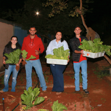 ALUNOS DO CURSO DE ENGENHARIA AGRONÔMICA REALIZAM COLHEITA DE VERDURAS NO CLUBE UNIFOR