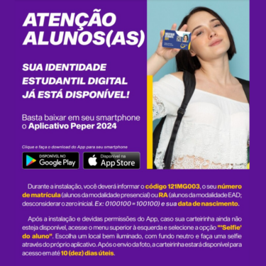 IDENTIDADE ESTUDANTIL DIGITAL JÁ ESTÁ DISPONÍVEL