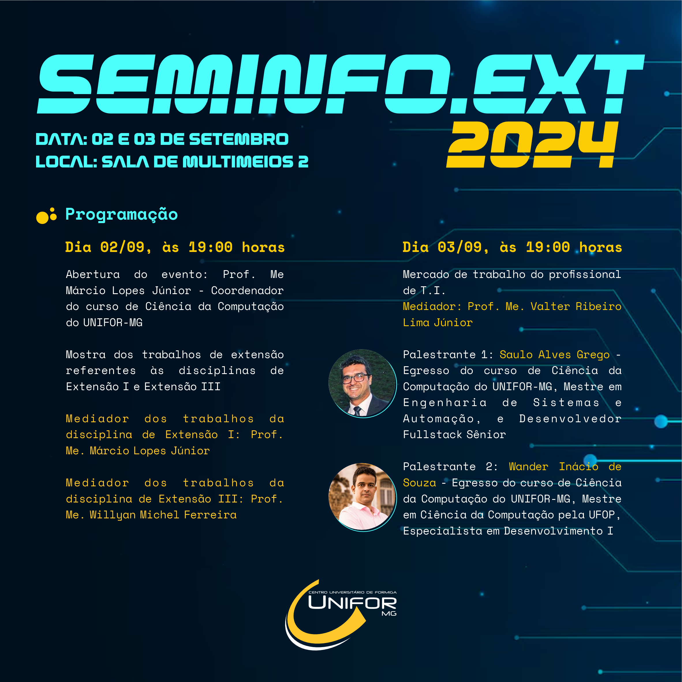 SEMINFO.EXT RECEBERÁ ALUNOS DE CIÊNCIA DA COMPUTAÇÃO