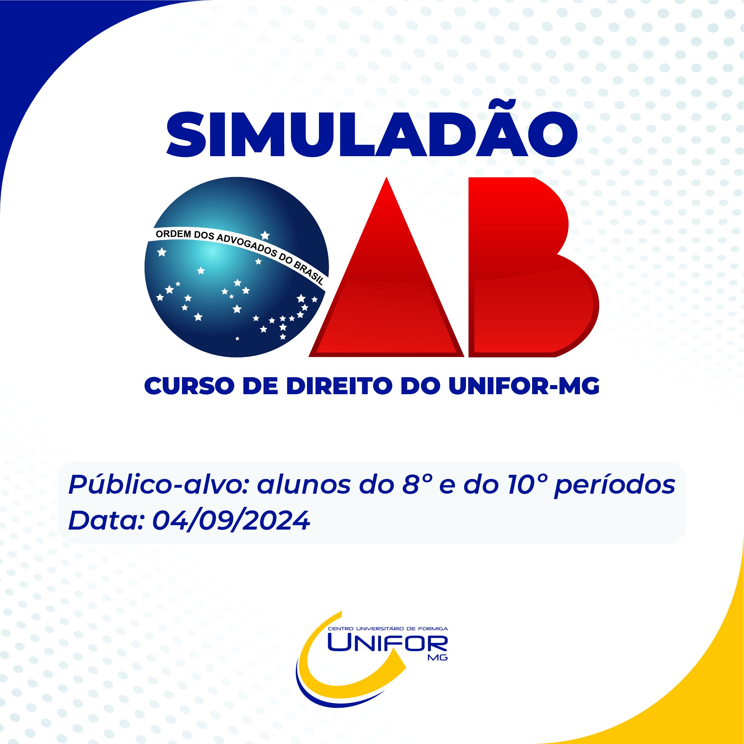 CURSO DE DIREITO PROMOVERÁ SIMULADÃO OAB