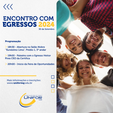 ENCONTRO COM EGRESSOS 2024 SERÁ REALIZADO EM SETEMBRO