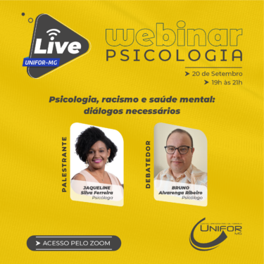 PALESTRA SOBRE PSICOLOGIA, RACISMO E SAÚDE MENTAL SERÁ REALIZADA PARA CURSO DE PSICOLOGIA