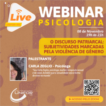 ALUNOS DE PSICOLOGIA PARTICIPARÃO DE WEBINAR SOBRE SUBJETIVIDADES MARCADAS PELA VIOLÊNCIA DE GÊNERO