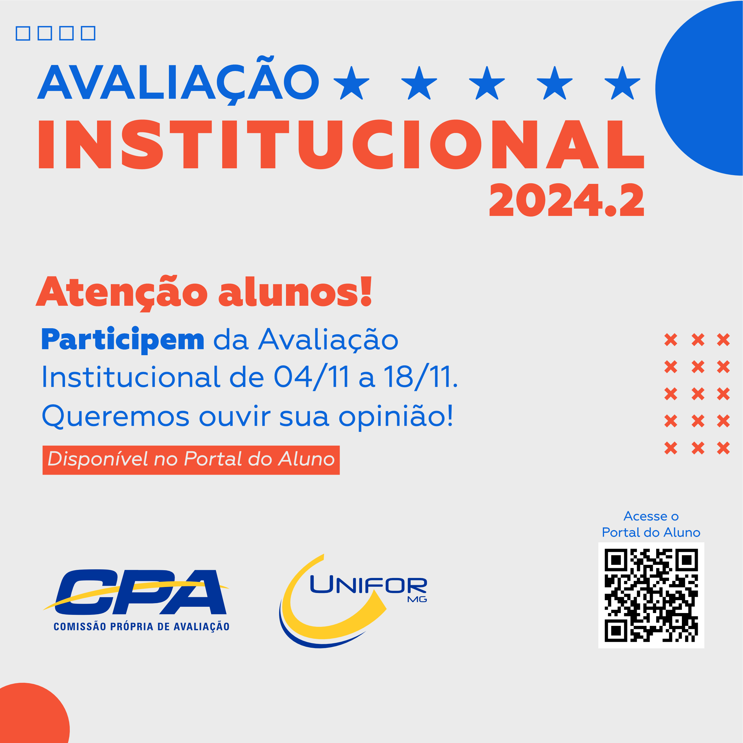 PARTICIPE DA AVALIAÇÃO INSTITUCIONAL