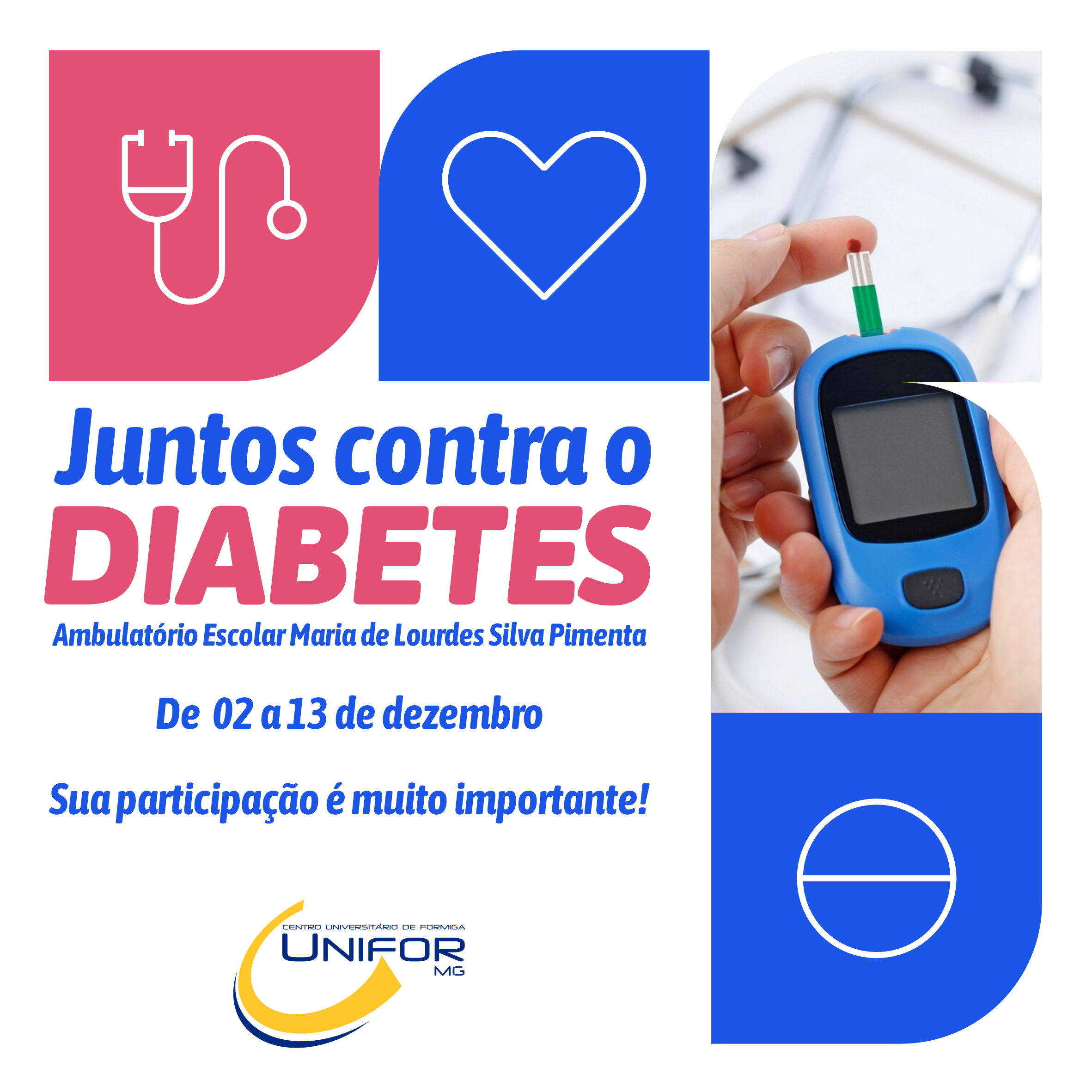 AMBULATÓRIO DA FUOM REALIZARÁ O PROJETO “JUNTOS CONTRA O DIABETES” PARA COLABORADORES