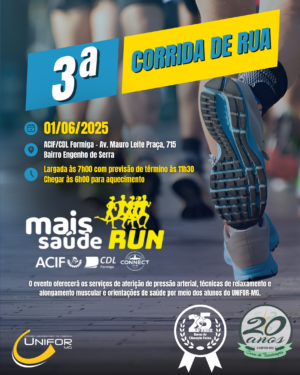 UNIFOR-MG E CDL FORMIGA REALIZAM TERCEIRA CORRIDA DE RUA