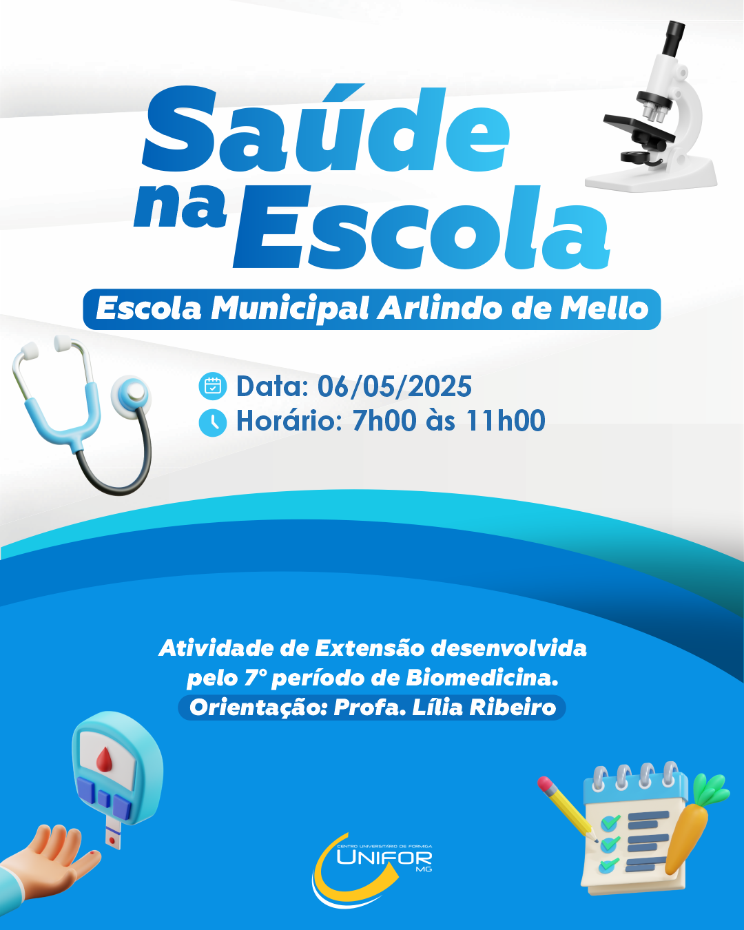 ESCOLA MUNICIPAL ARLINDO DE MELLO RECEBERÁ PROJETO EDUCACIONAL DO UNIFOR-MG