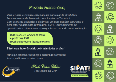 FUOM CONVIDA COLABORADORES PARA A SIPAT 2025