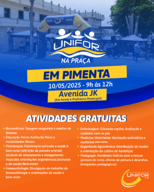 CENTRO UNIVERSITÁRIO LEVA EVENTO UNIFOR-MG NA PRAÇA PARA PIMENTA